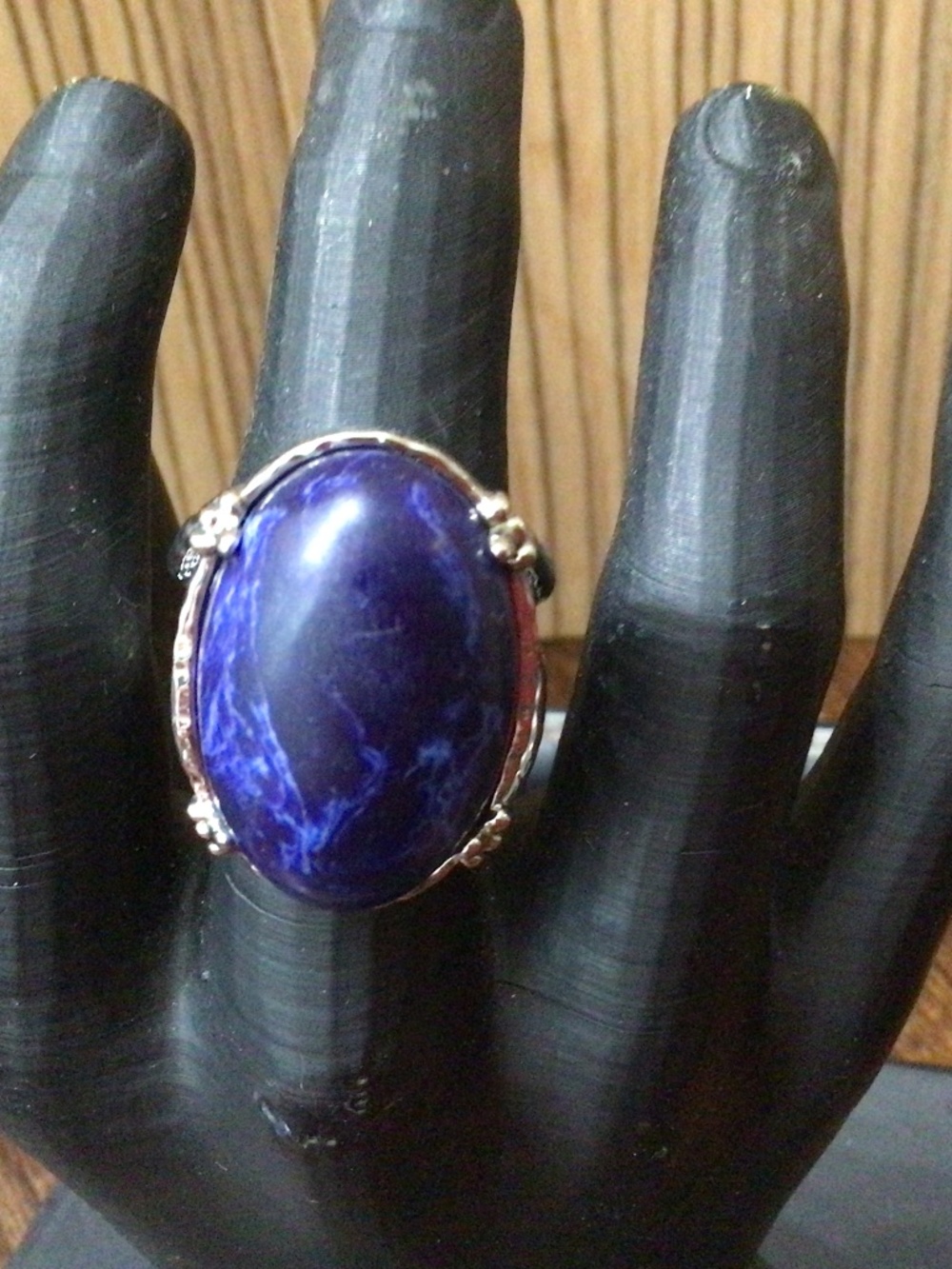 Studio Barse ring. Maybe a blue Lapis. Not sure. Size 7.5